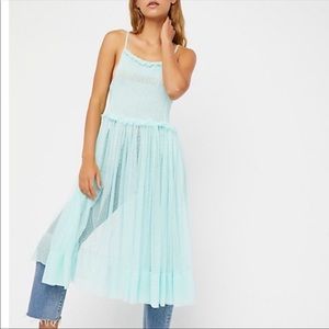 Intimately Free People Tulle MIDI in Mint Sz L NWT